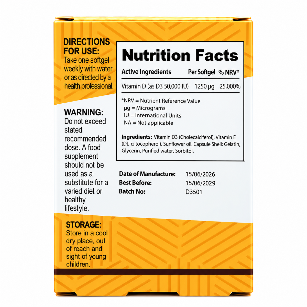 Vitamin D3 50,000iu