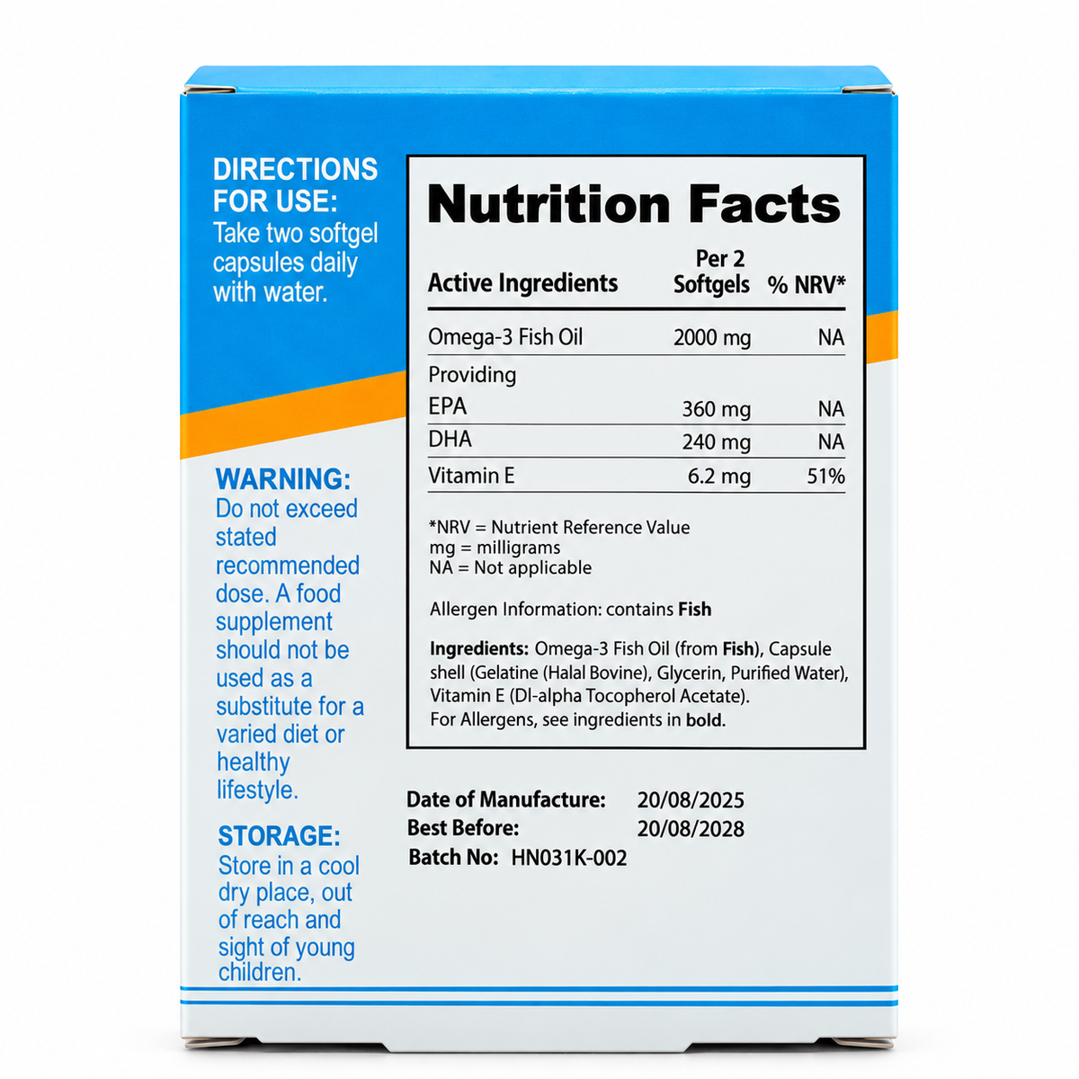 Omega 3 1000MG 60-Softgels