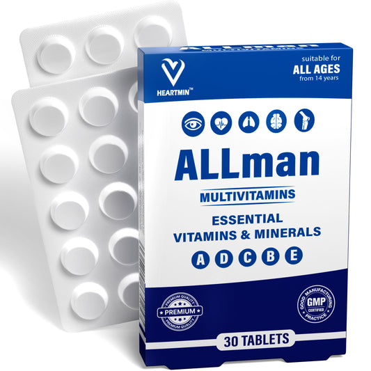 ALLman Multivitamin – Essential Vitamins & Minerals for Men’s Health – 30 Tablet